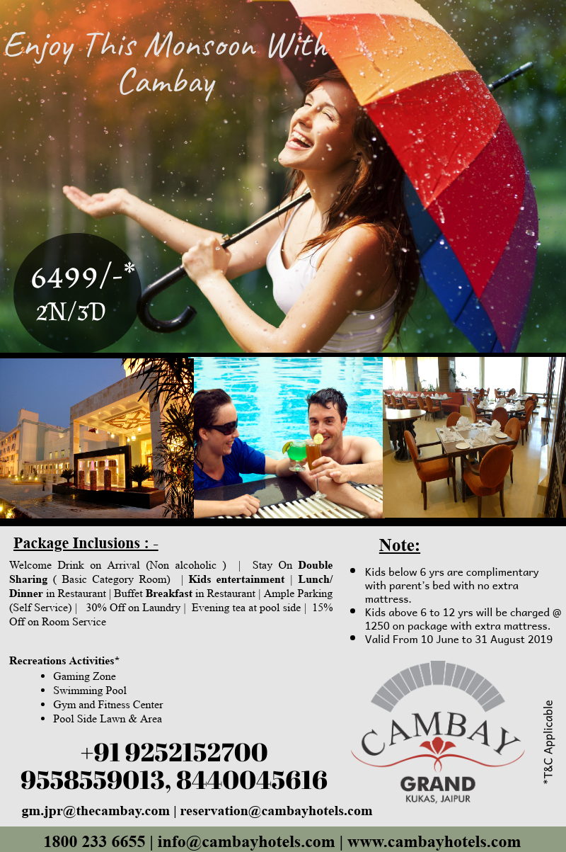 Cambay Spa & Resorts Jaipur - 3 Nights